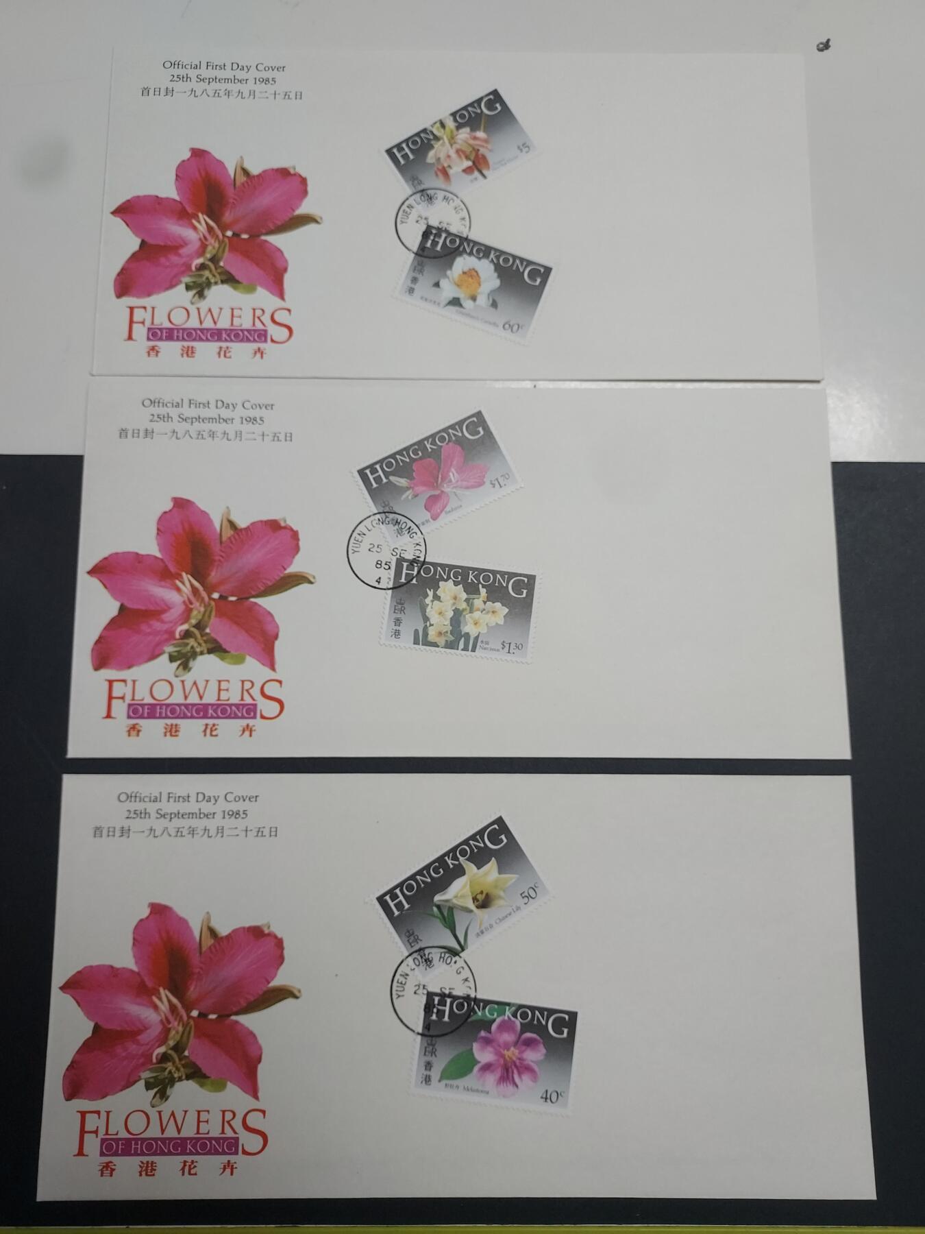 理想集藏/博彦收藏 2月15日邮票专场 香港花卉首日封一组