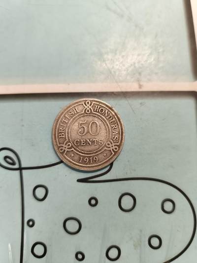 英属洪都拉斯1919年50分银币 最大面值 - 英属洪都拉斯1919年50分银币 最大面值