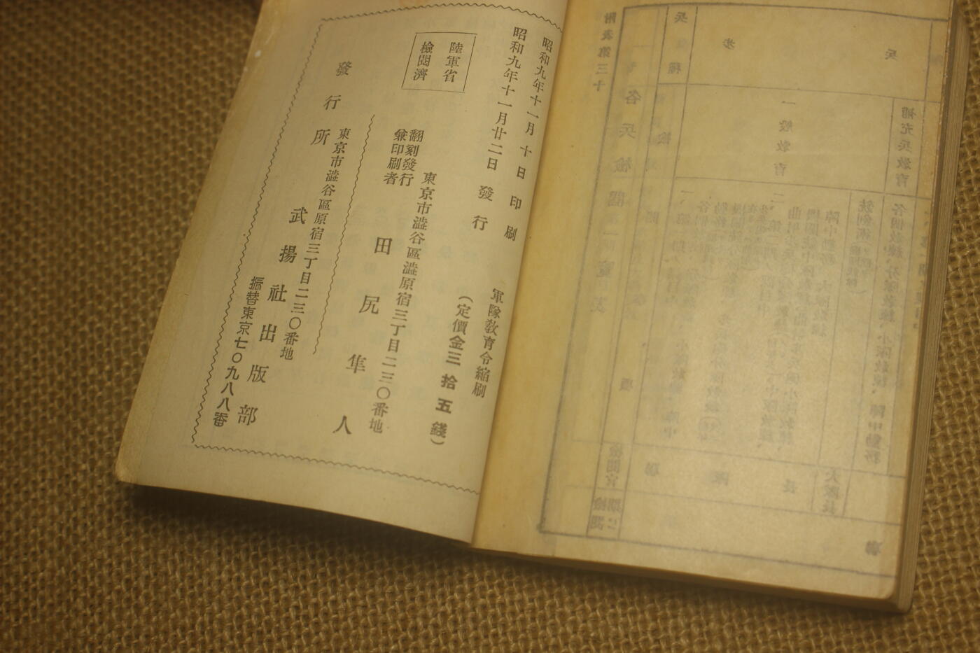 2025.2.17日系杂货小拍卖 《军队教育令》、《卫戍令》昭和九年颁发，原主人印章小形忠雄，近库存品相