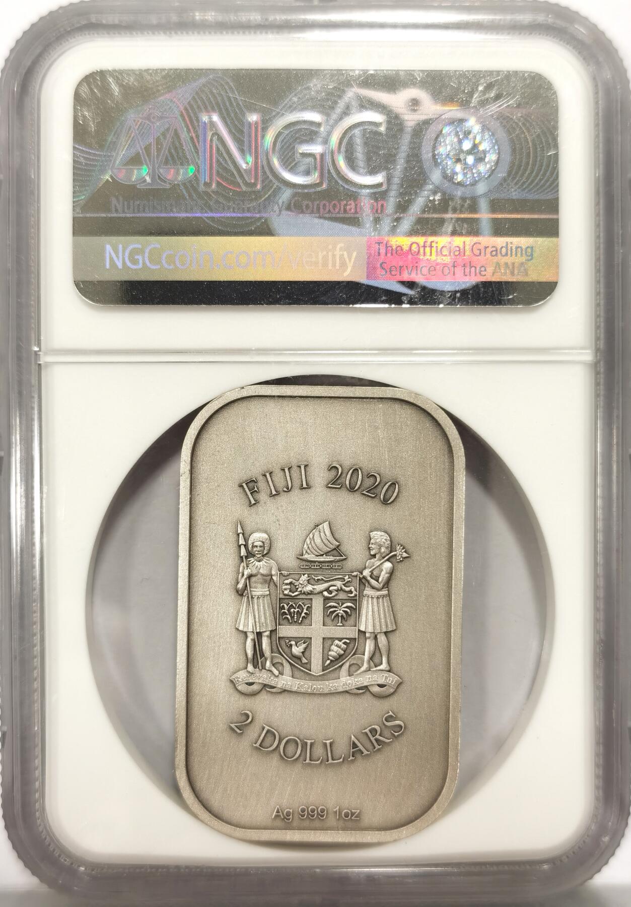 博洋堂世界钱币拍卖第110期（全场包邮） NGC MS70 斐济2020年敦煌藏经洞发现120年1盎司银币