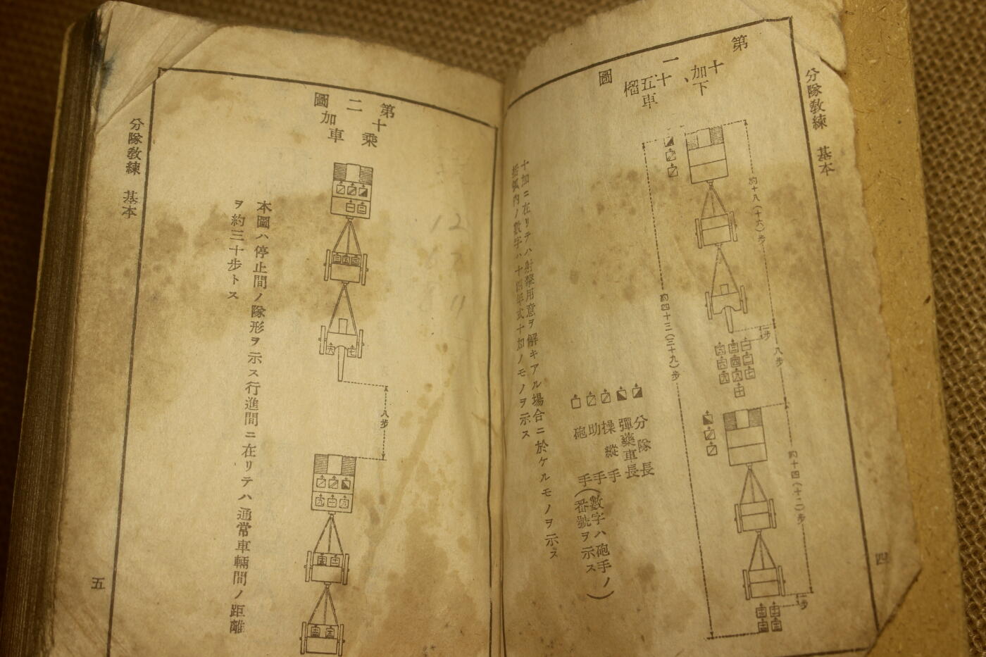 2025.2.17日系杂货小拍卖 秋叶菊次军曹的《炮兵操典》《诏勅集》《军队内务令》， 年代久远纸张略有痕迹，结构完好