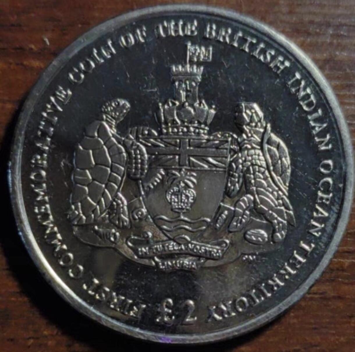 英属印度洋领地2009年发行属地纹章2镑克朗纪念币