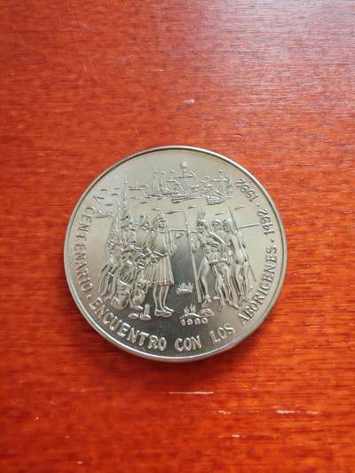 长老汇马年精选第四场拍卖 - 1990古巴发现美洲1比索铜币，1.2万枚