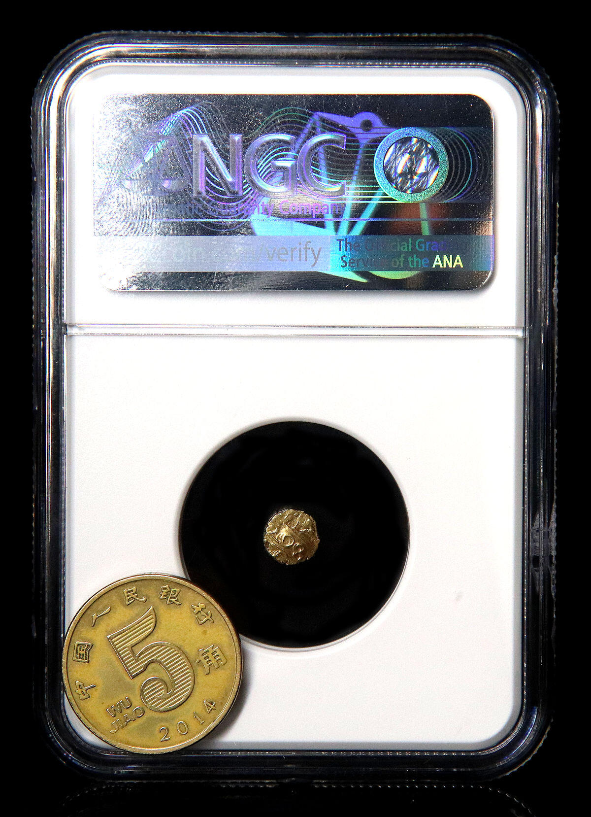 NGC评级MS64古印度人狮那罗西摩像金币b34-14