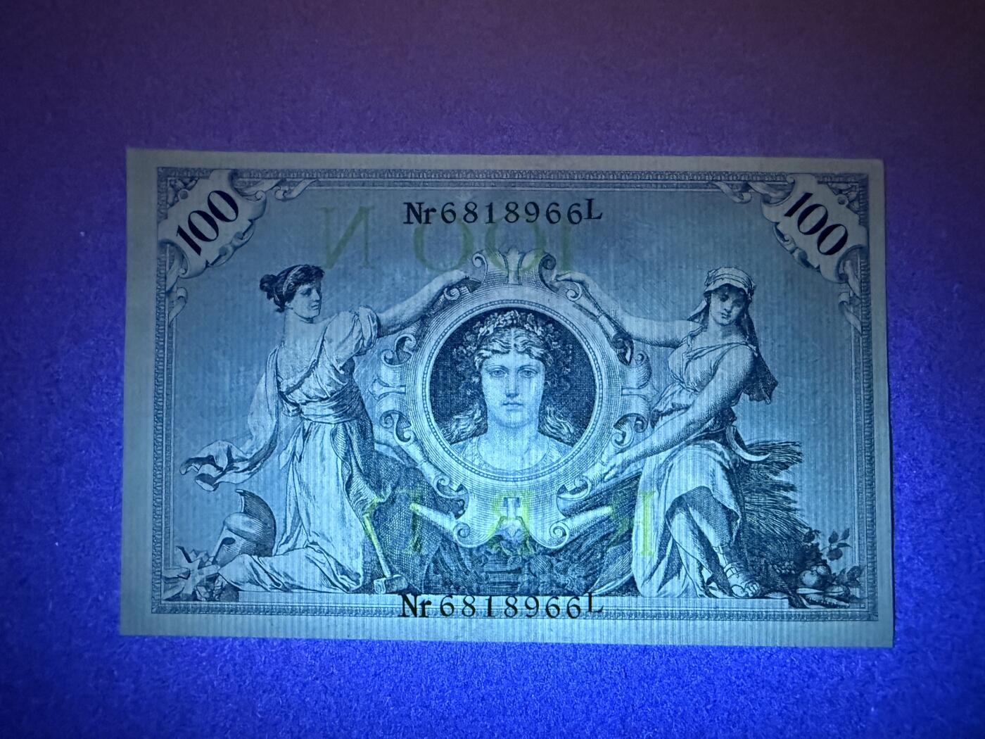 《艾美收藏》(原张总收藏)第187期-外币百拍 德国100马克 UNC 1908年 帝国银行 无47双尾