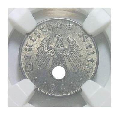 NGC MS62 德国第三帝国1942年F版1芬尼 难得开卷原光 - NGC MS62 德国第三帝国1942年F版1芬尼 难得开卷原光