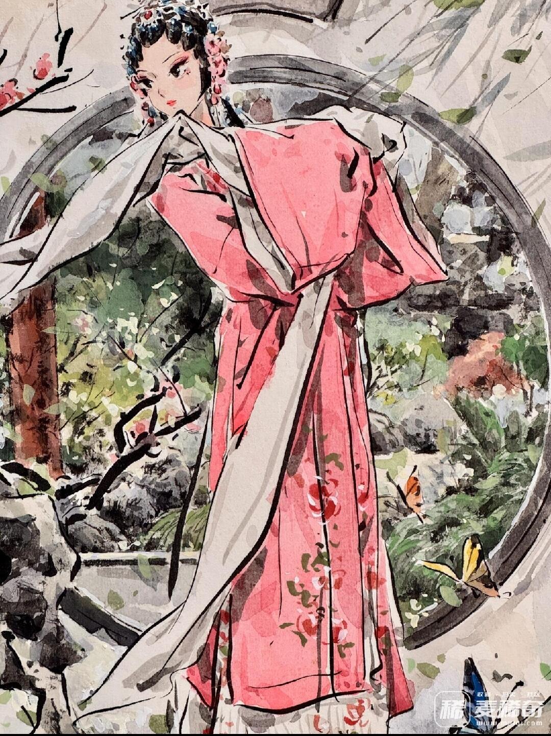 玩卡战线超级大甩拍第27期（好物、稀缺、镇册之宝） 2024 迟迟手绘杜丽娘大画，尺寸：32.5cm*48.5cm，非常经典，带画框！