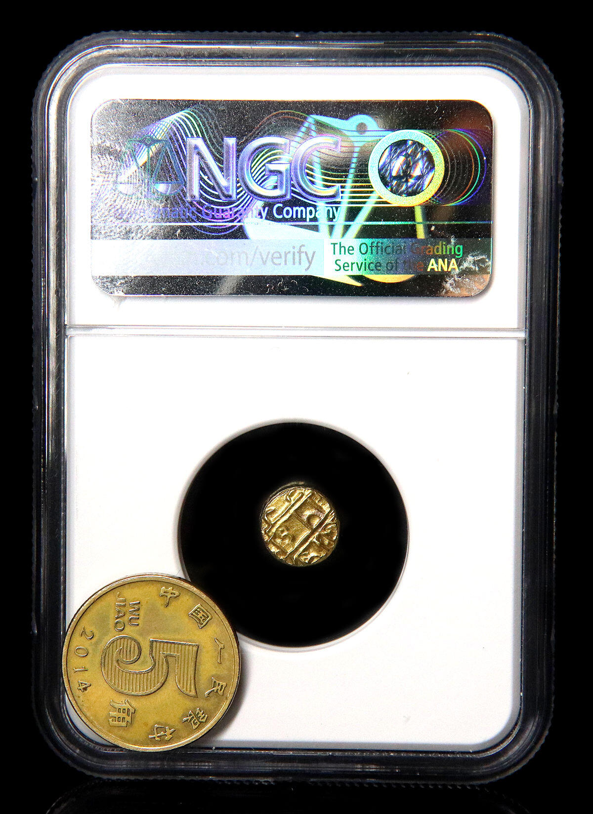 古印度金币毗湿奴神和吉祥天女像金币-NGC评级MS64 b34-23
