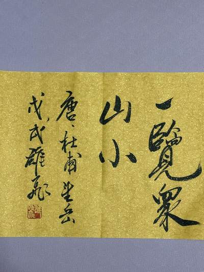 《望岳》著名书画家刘雄飞老师行楷书法作品 - 《望岳》著名书画家刘雄飞老师行楷书法作品