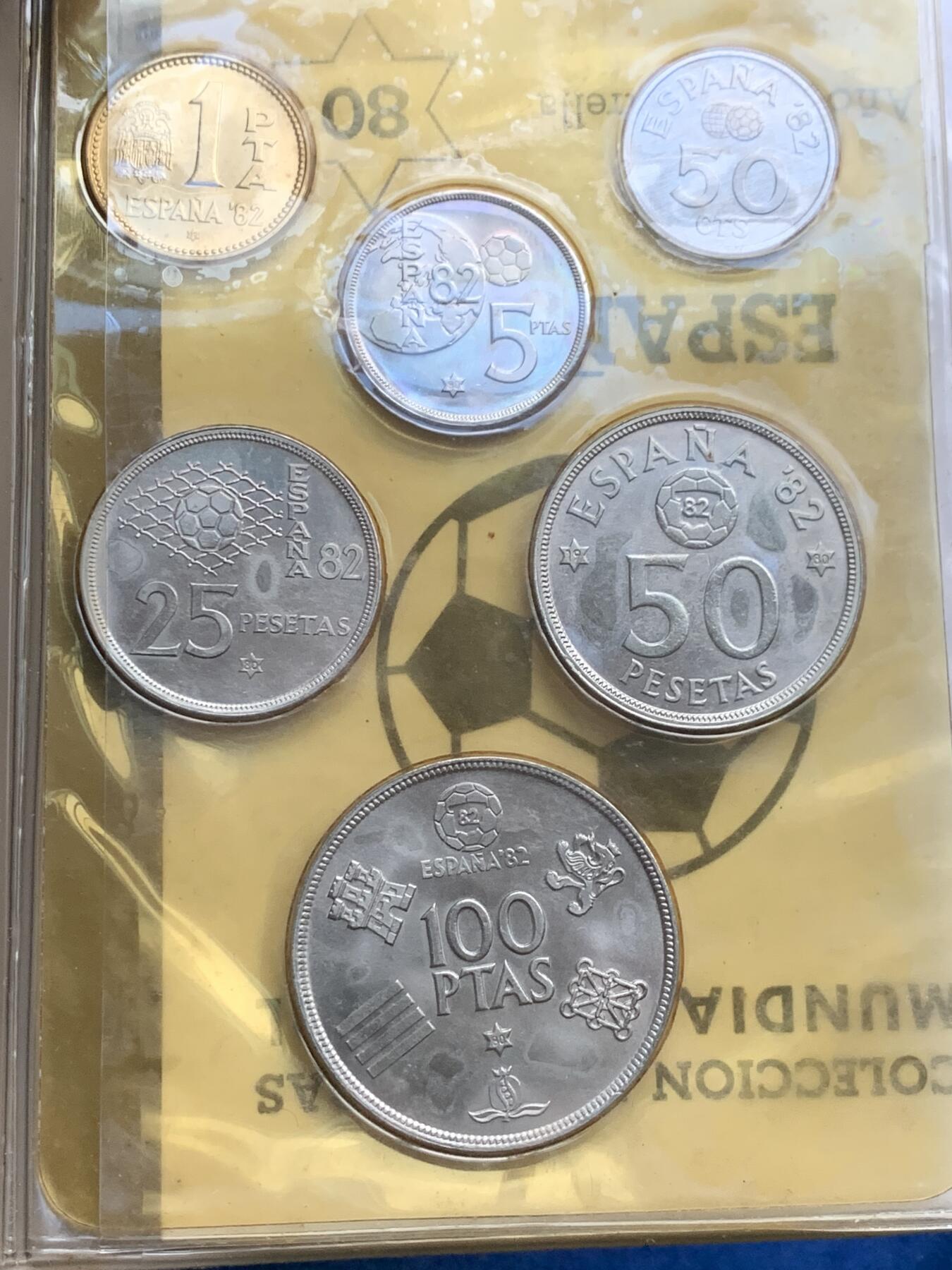 《竞宝斋》第353场 周日，周一，周二 3场连拍 （全场包邮） 西班牙1982世界杯纪念 六枚套