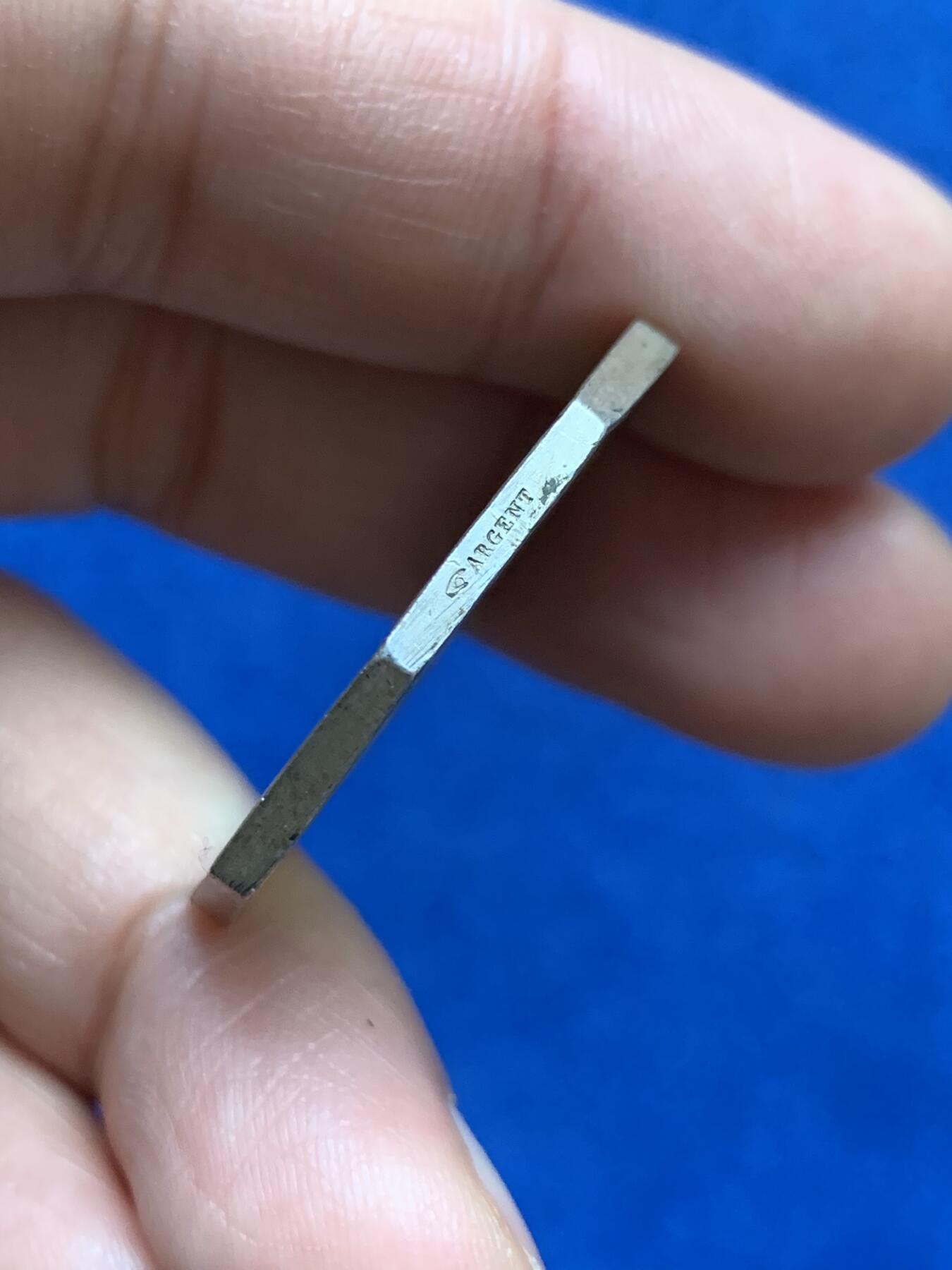 《竞宝斋》第353场 周日，周一，周二 3场连拍 （全场包邮） 法国图尔公证人八角银代币 手指银标 12克 30.7mm