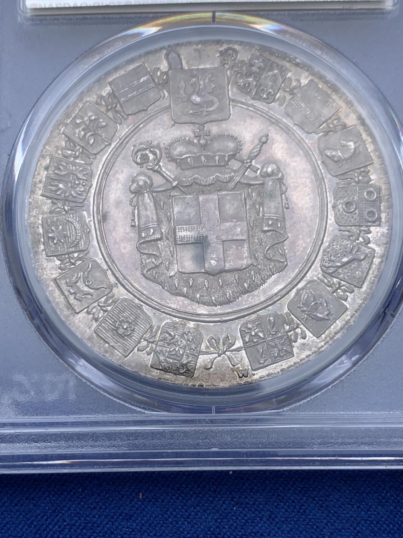 《竞宝斋》第354场 周日，周一，周二 3场连拍 （全场包邮） PCGS UNCD 德国 1788 富尔达主教区 主教缺位 泰勒大银币 稀少品种