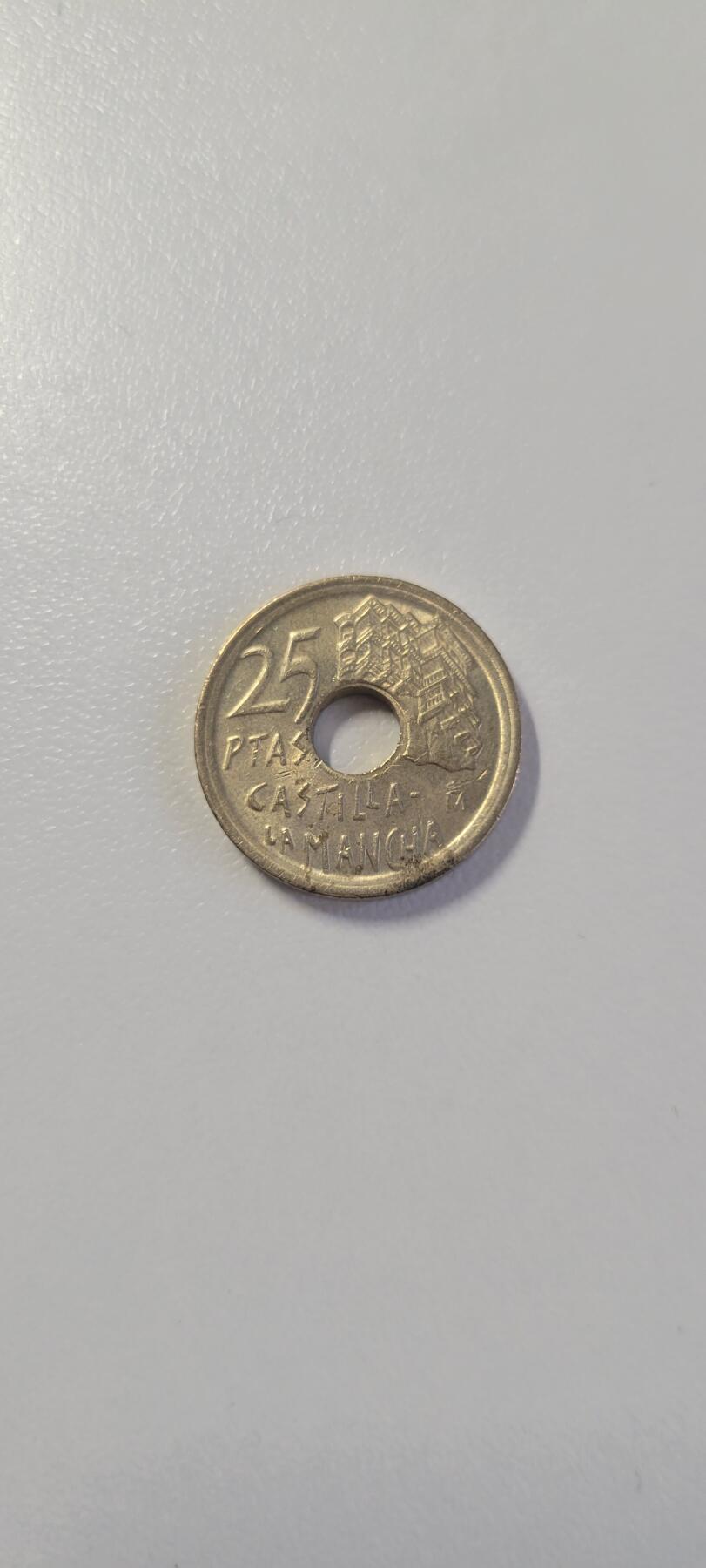 2025第五期 1996年西班牙25比塞塔卡斯蒂利亚-拉曼恰区铜铝镍币