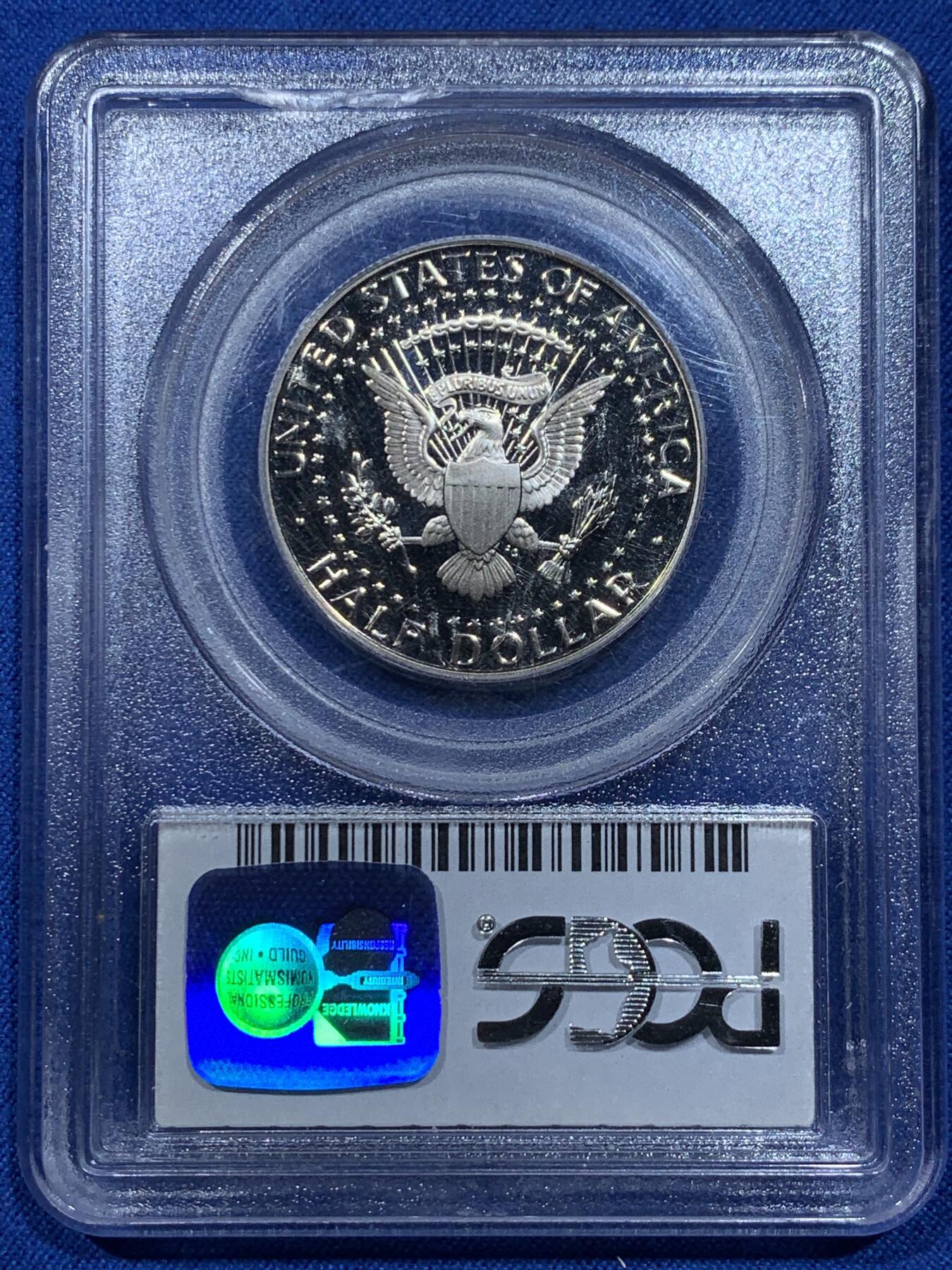 《竞宝斋》第354场 周日，周一，周二 3场连拍 （全场包邮） PCGS PR69DCAM 美国2001年肯尼迪50分精制银币