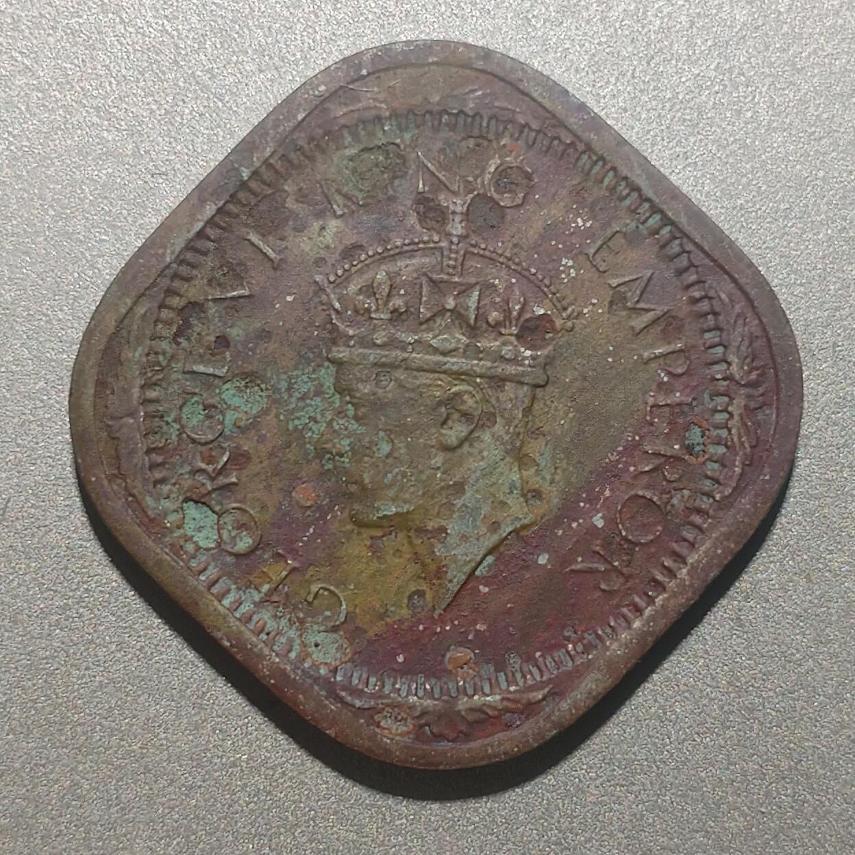 林专场 硬币纸币外币专场（第8期）接代拍 1940年乔六印度2安娜