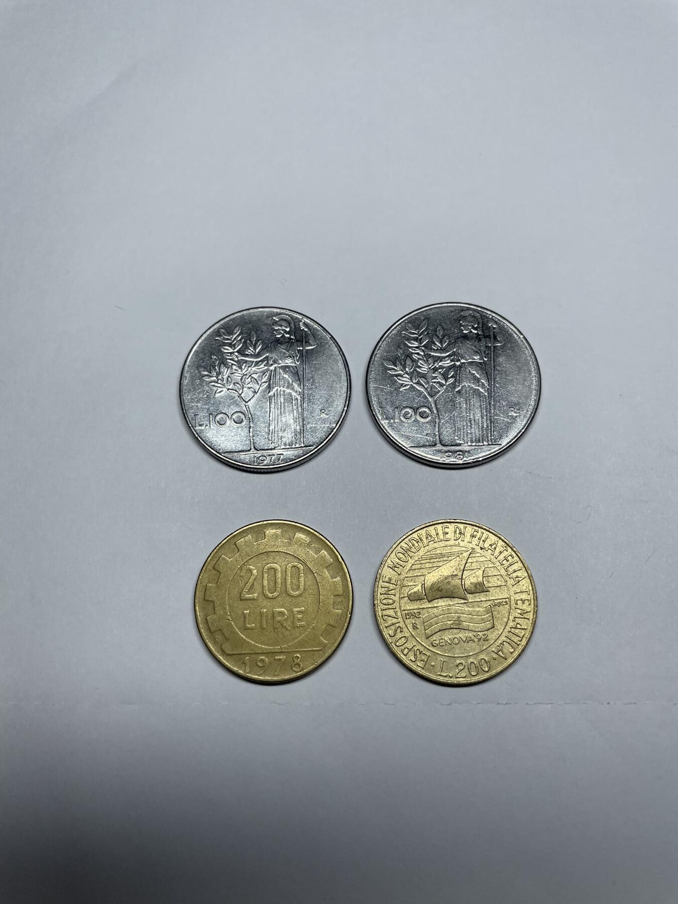 每日一拍，2025年集古藏今外币拍卖第二期-第8场—（总第208拍），可以寄存60天，满160元包邮。 意大利4枚