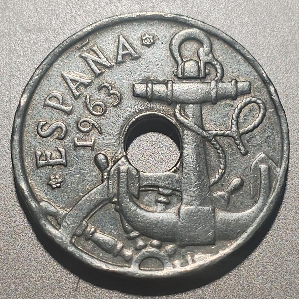 林专场 硬币纸币外币专场（第8期）接代拍 1963年西班牙50分