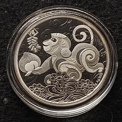 0起1加再包邮-纯粹捡漏拍-402银币散币场 - 【银章】中国沈阳造币厂2016年福猴贺岁5克999纯银章