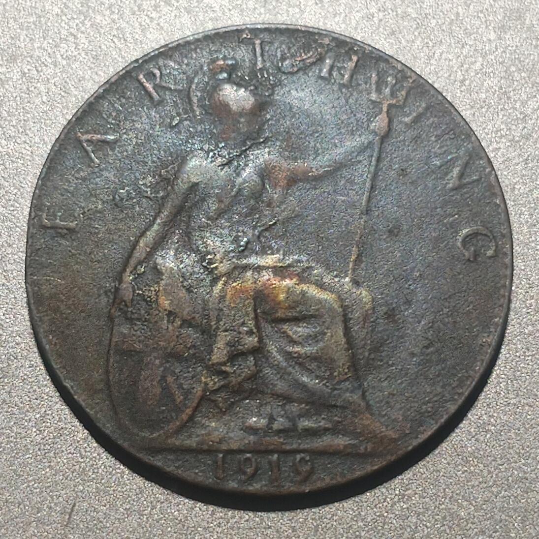 林专场 硬币纸币外币专场（第8期）接代拍 1919年乔五1法新