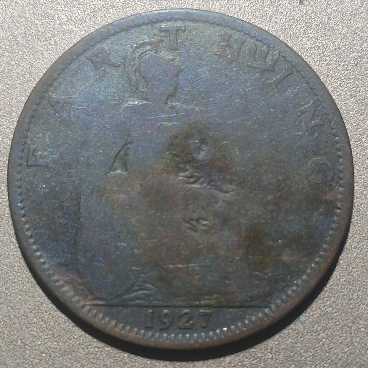 林专场 硬币纸币外币专场（第8期）接代拍 1927年英国乔五1法新