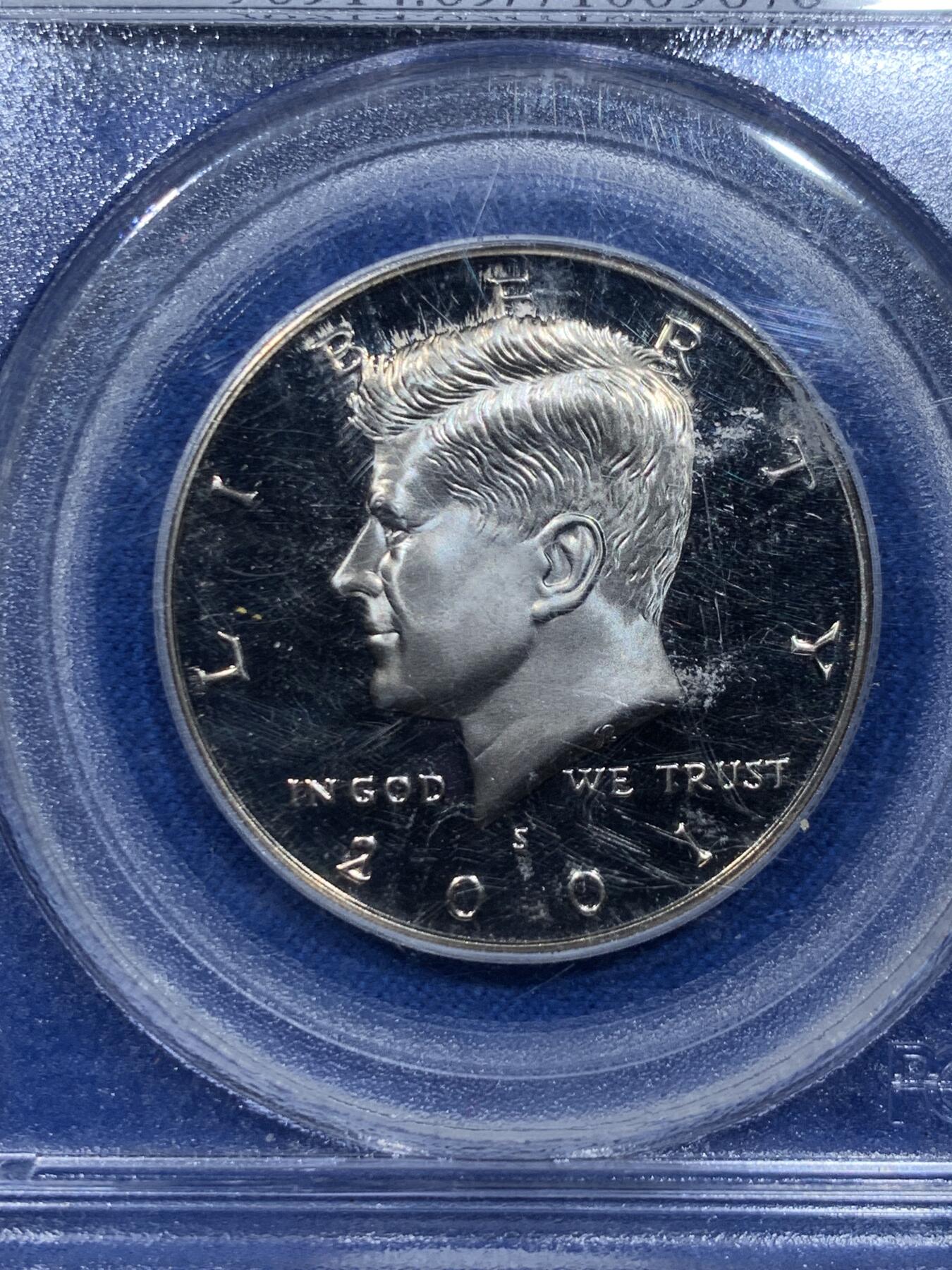 《竞宝斋》第354场 周日，周一，周二 3场连拍 （全场包邮） PCGS PR69DCAM 美国2001年肯尼迪50分精制银币