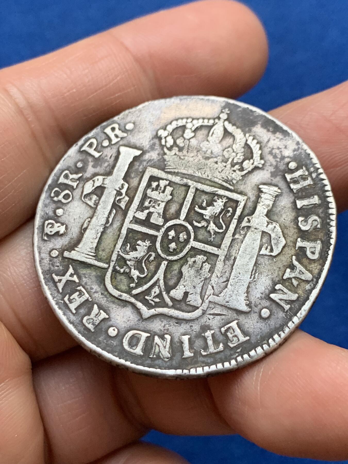 《竞宝斋》第353场 周日，周一，周二 3场连拍 （全场包邮） 玻利维亚卡三1789年双柱大银币 稀少版非过渡1789年波多西卡三 克书价高