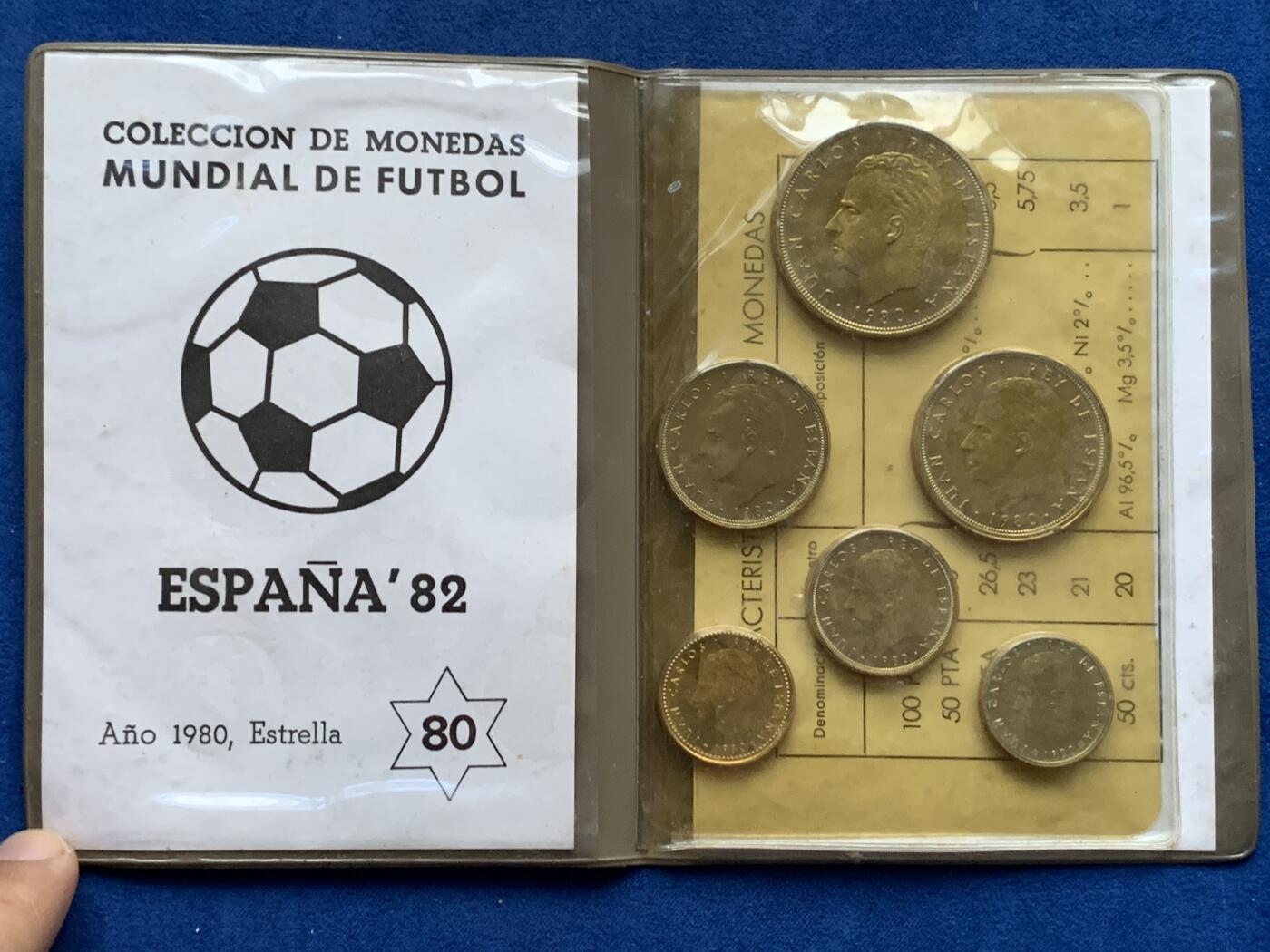 《竞宝斋》第353场 周日，周一，周二 3场连拍 （全场包邮） 西班牙1982世界杯纪念 六枚套