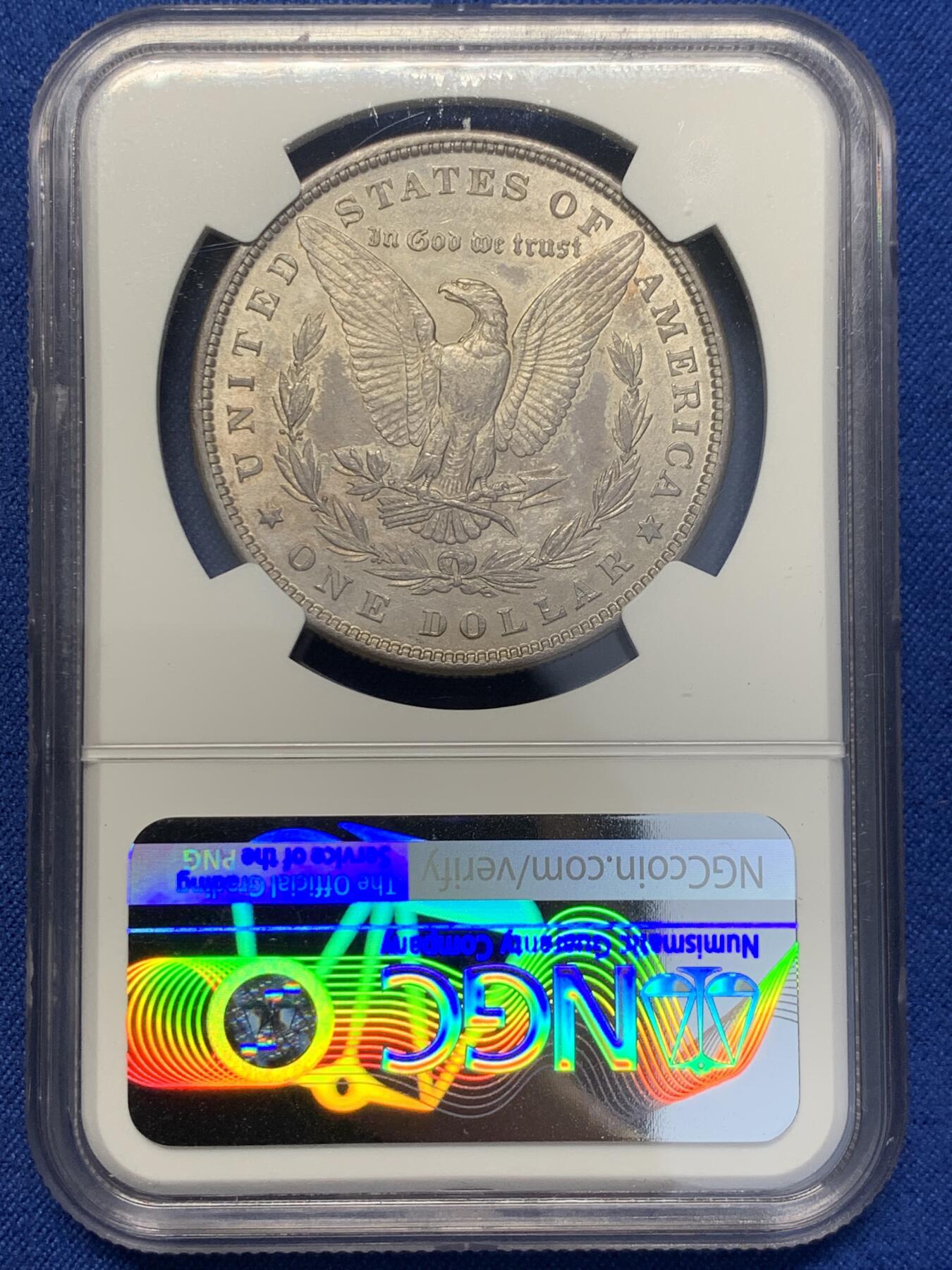 《竞宝斋》第353场 周日，周一，周二 3场连拍 （全场包邮） NGC AUD 美国1880年S版摩根一美元银币 彩酱好味道