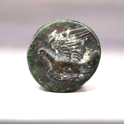 精美古希腊鸽子和花环图铜币b34-39 - 精美古希腊鸽子和花环图铜币b34-39
