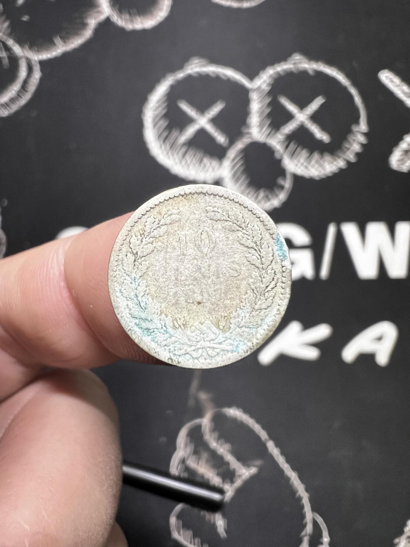 聚福钱庄~世界钱币第一期 新店开业 全场包邮 欢迎参拍 荷兰1897年威廉明娜10分银币 萝莉头 很少见