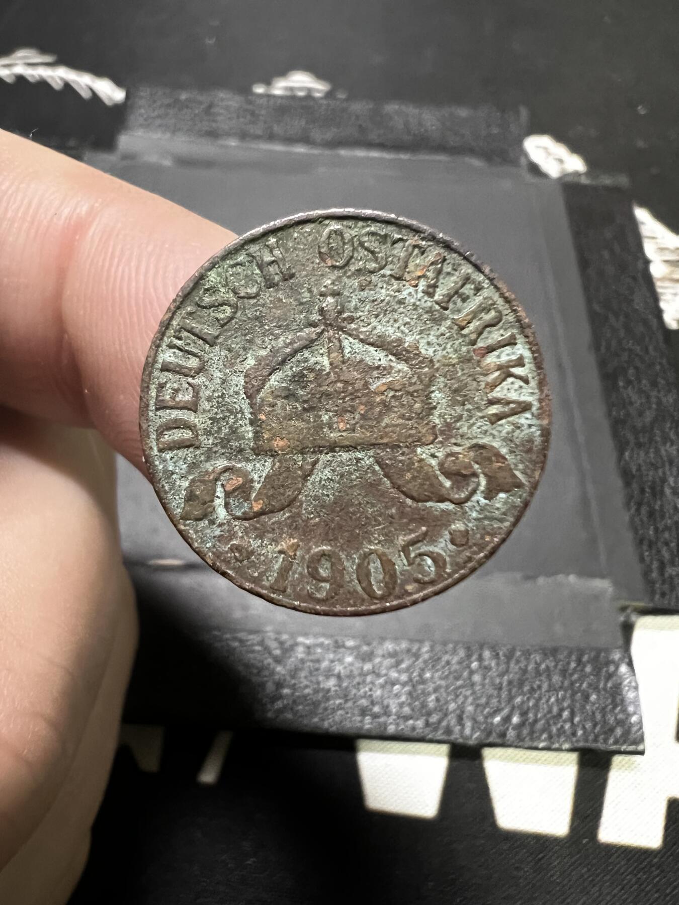 聚福钱庄~世界钱币第一期 新店开业 全场包邮 欢迎参拍 德属东非1905年1赫勒铜币 