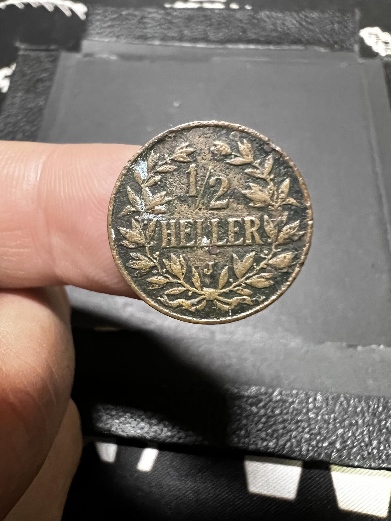 聚福钱庄~世界钱币第一期 新店开业 全场包邮 欢迎参拍 德属东非1906年J版1/2赫勒铜币 少见