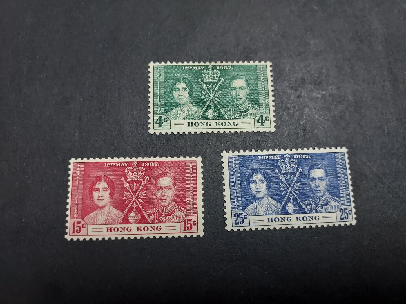 HKPNC 博彦收藏 2月20日香港票专场 香港 乔治六世登基新全背贴 上品