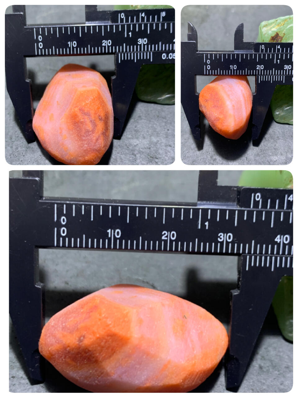 精美红白南红玛瑙明料原石一颗，