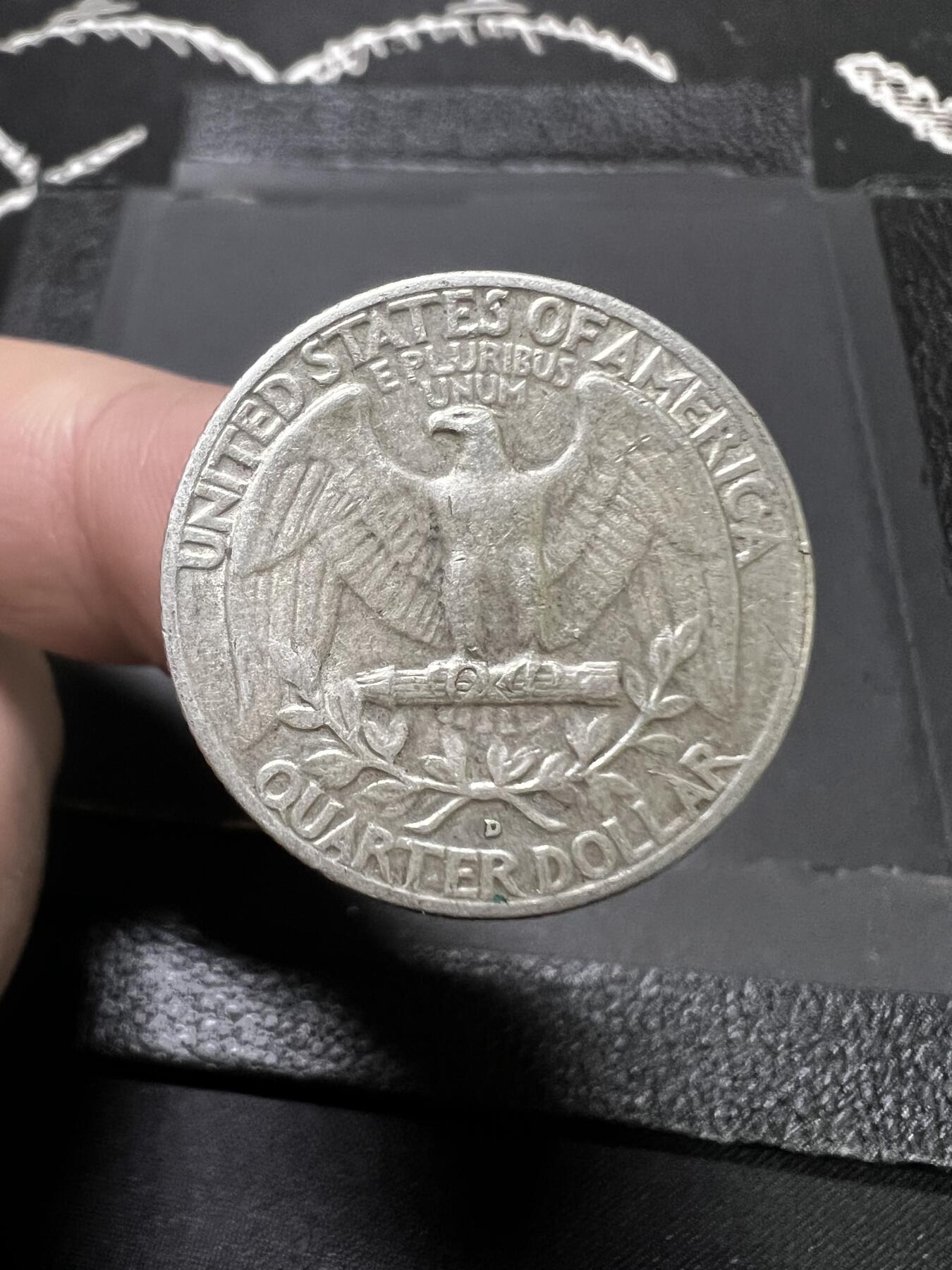 聚福钱庄~世界钱币第一期 新店开业 全场包邮 欢迎参拍 美国1959年华盛顿25分银币