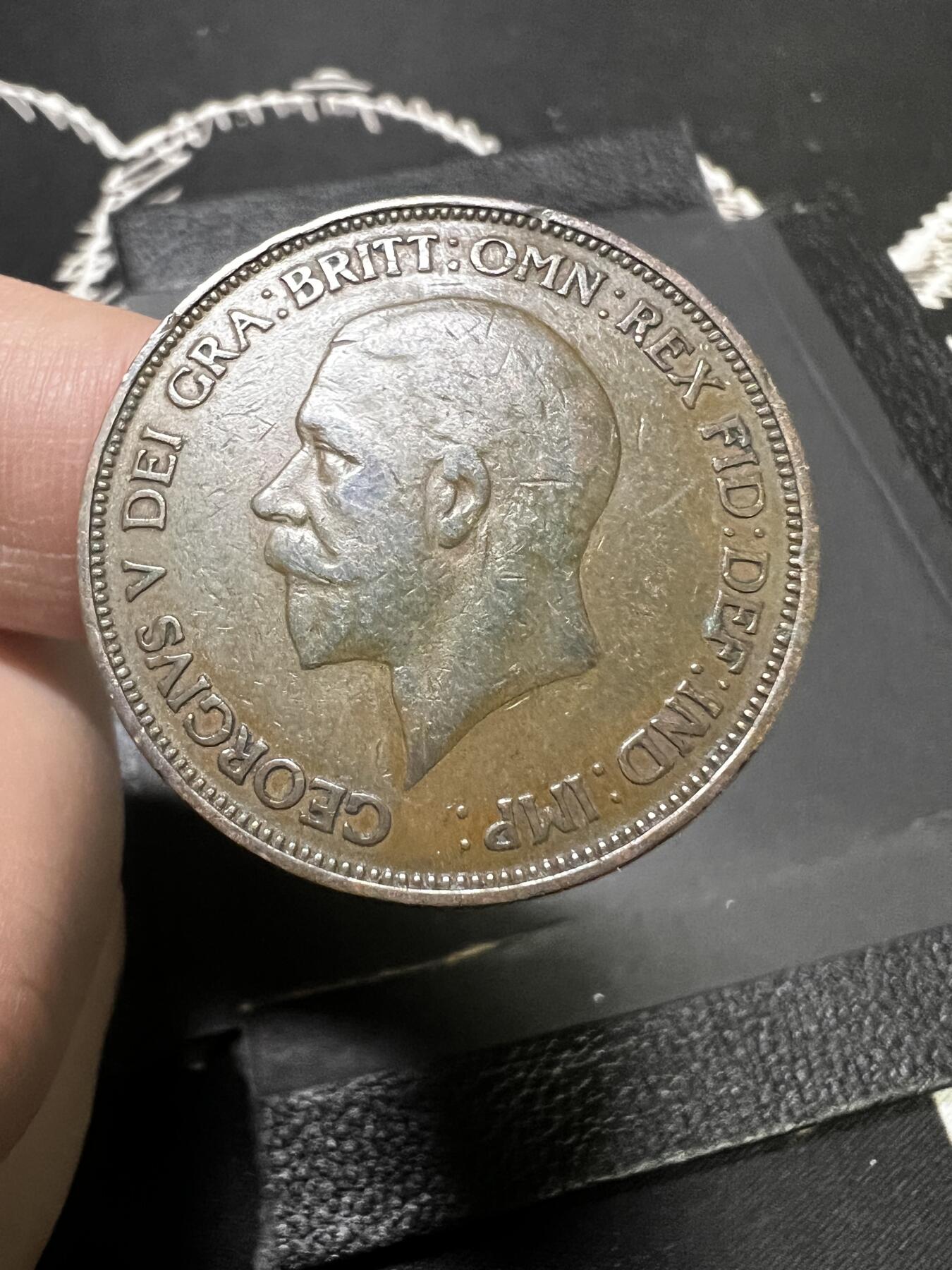 聚福钱庄~世界钱币第一期 新店开业 全场包邮 欢迎参拍 英国1936年乔治五世1便士大铜币