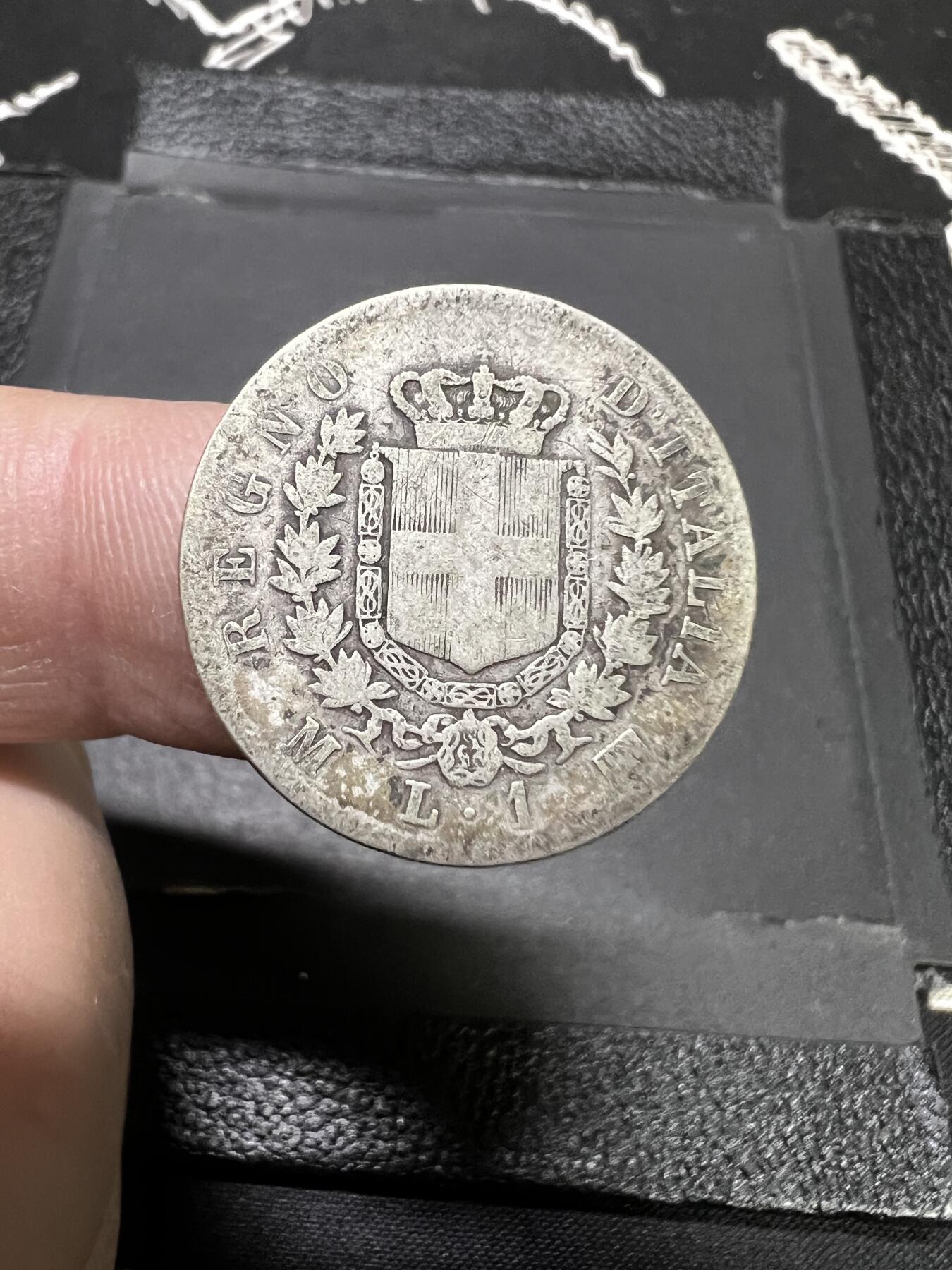 聚福钱庄~世界钱币第一期 新店开业 全场包邮 欢迎参拍 意大利1863年1里拉银币