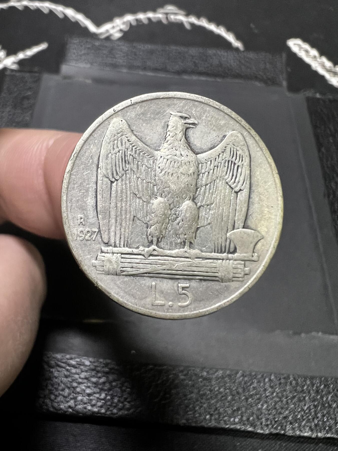 聚福钱庄~世界钱币第一期 新店开业 全场包邮 欢迎参拍 意大利1927年1里拉银币