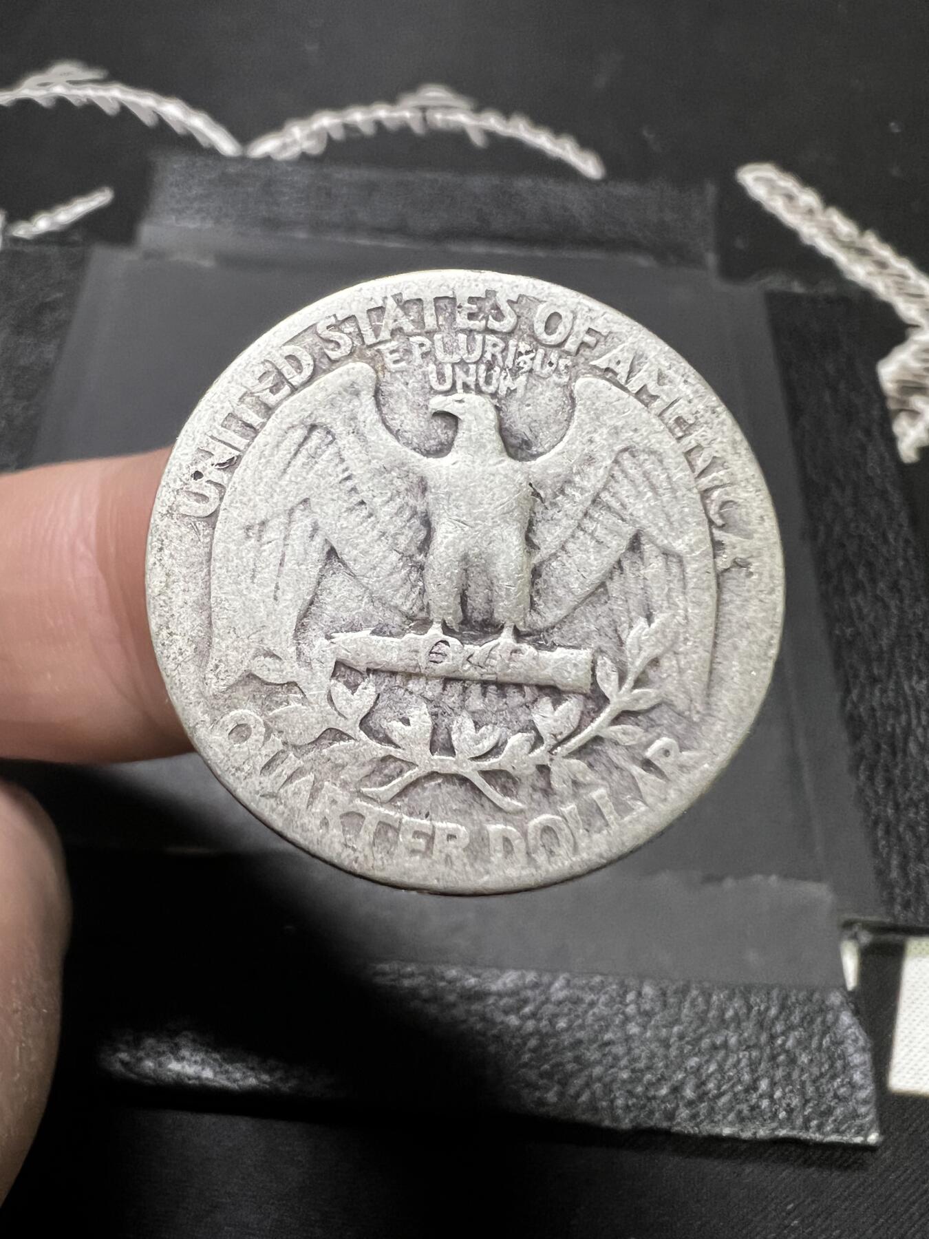 聚福钱庄~世界钱币第一期 新店开业 全场包邮 欢迎参拍 美国1944年华盛顿25分银币