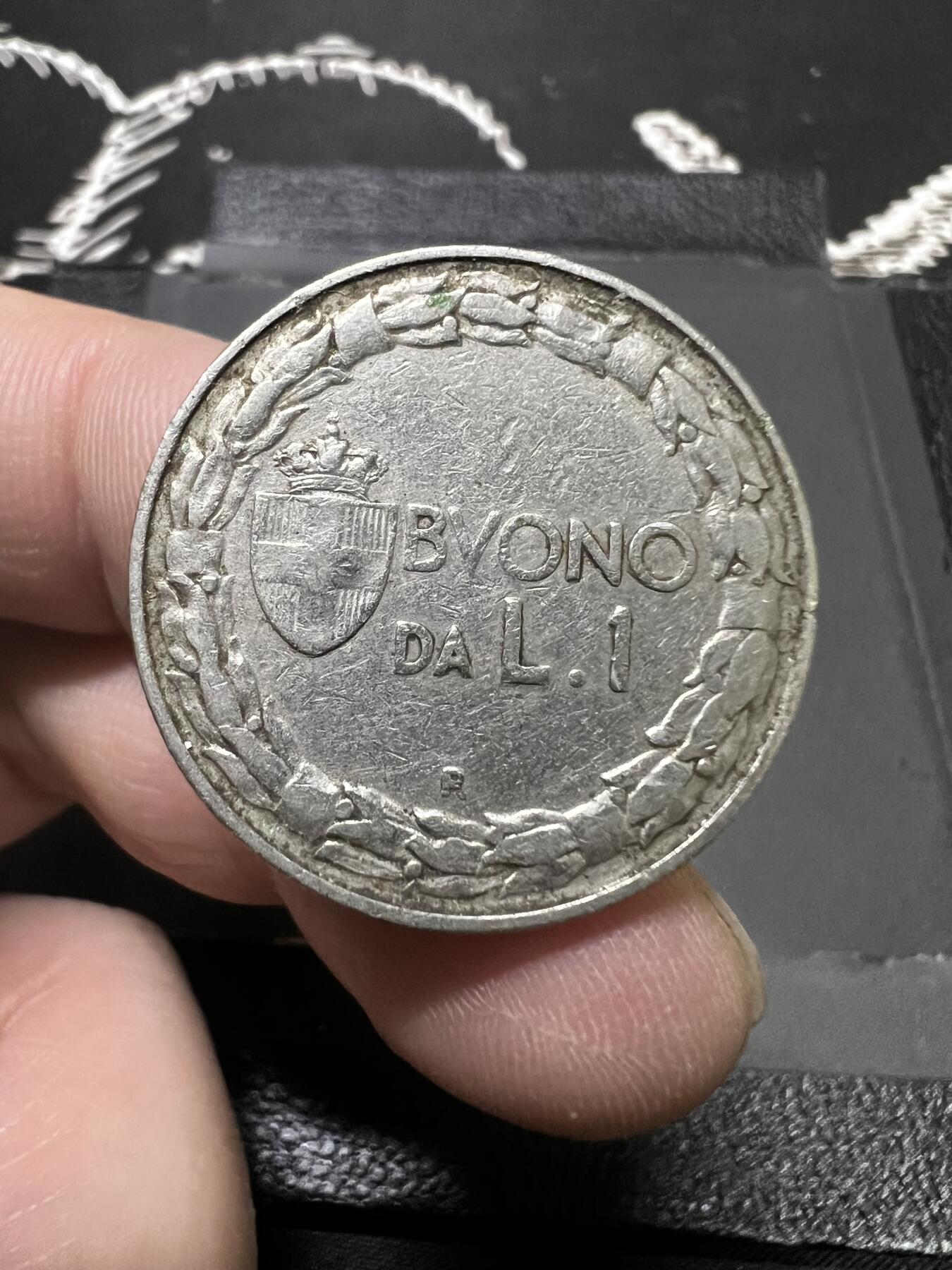 聚福钱庄~世界钱币第一期 新店开业 全场包邮 欢迎参拍 意大利1923年胜利女神1里拉镍币 特年