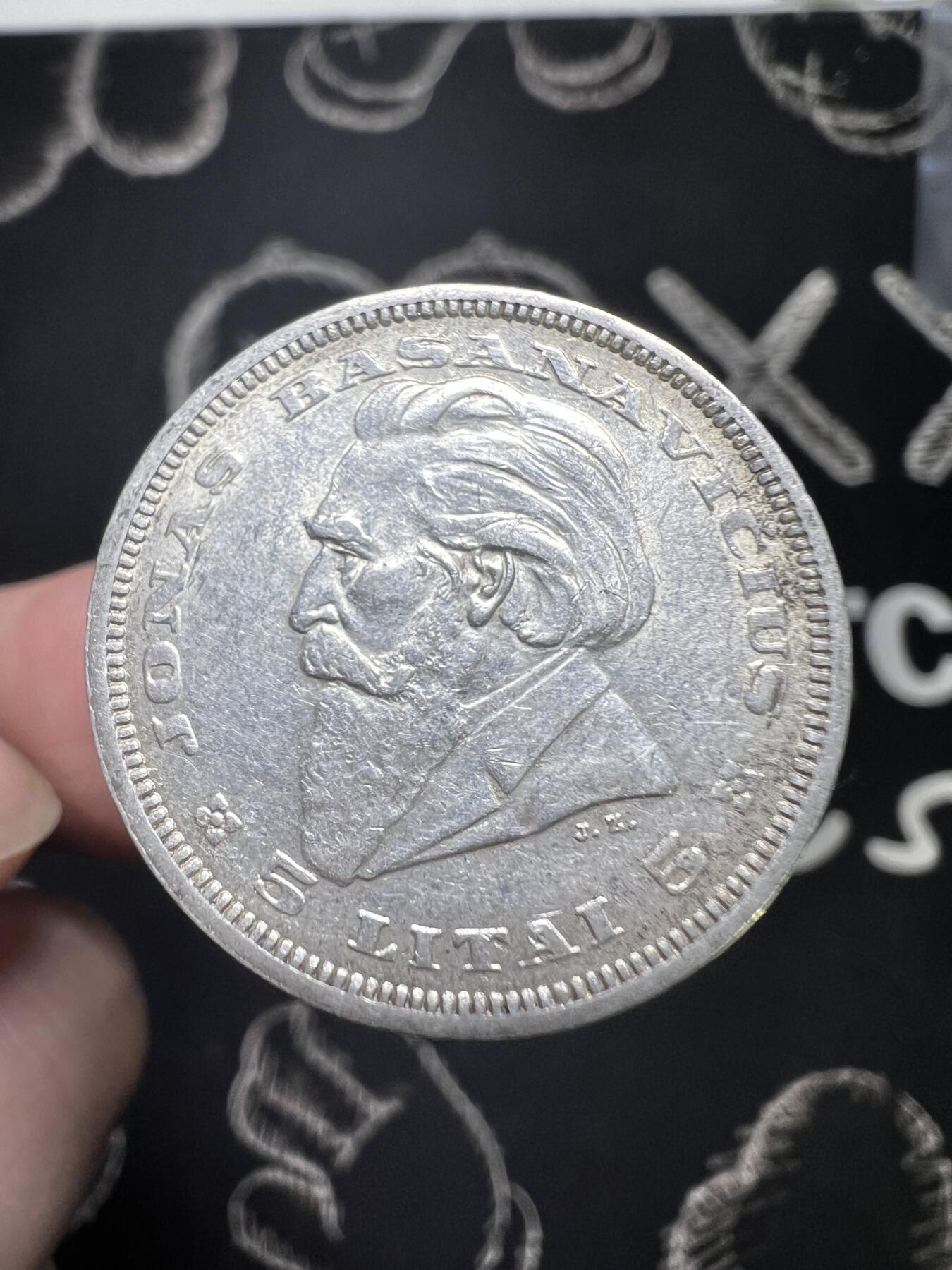 聚福钱庄~世界钱币第一期 新店开业 全场包邮 欢迎参拍 立陶宛1936年5立特银币 少见