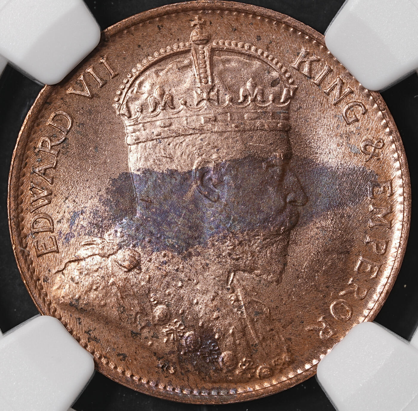 修遠堂世界钱币第五十八期 NGC MS64RB 1904年英属锡兰1分铜币