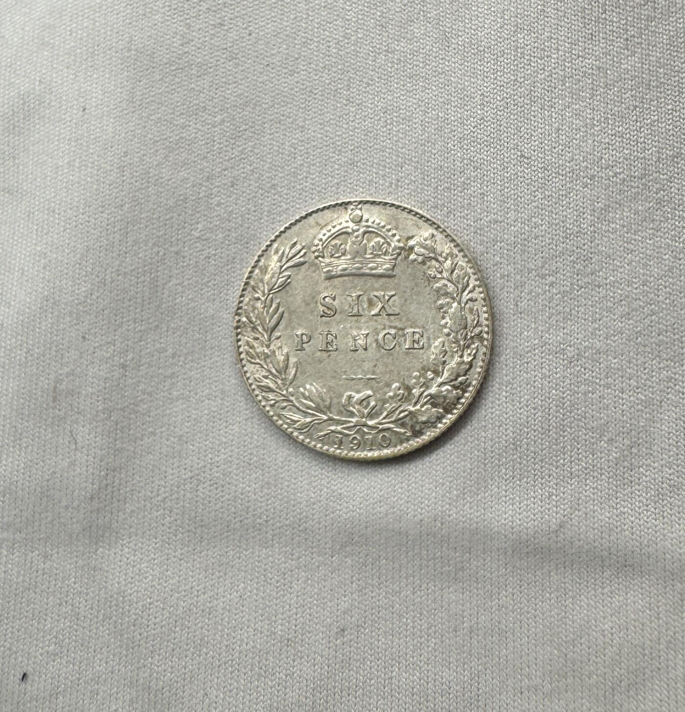 “一元初始，万象更新”新年新铺开张（第5期） 英国1910年爱德华七世六便士，少见年份，少见好品