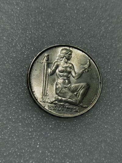 天下钱庄裸币专场 - 1936年瑞士联邦军备基金纪念银币5法郎银币