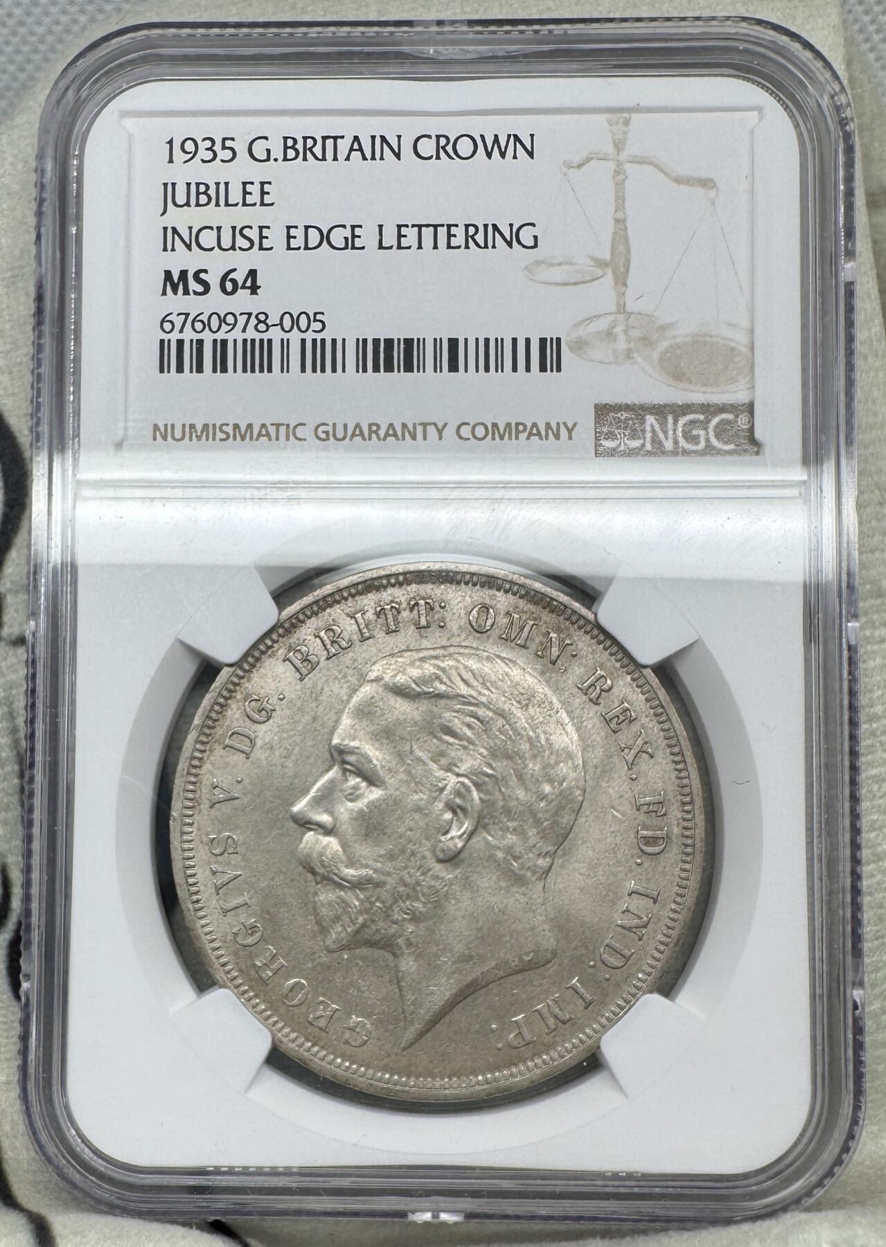 “一元初始，万象更新”新年新铺开张（第5期） NGC-MS64 1935年英国木马剑，老味道包浆出高分不容易