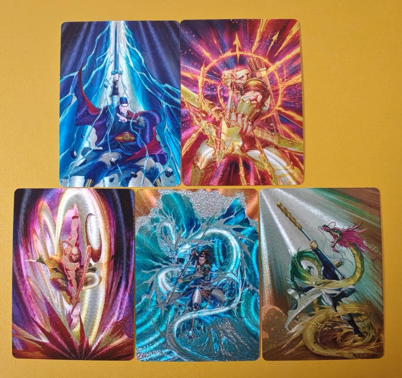 趣卡卡拍No.5期（无佣金免手续费，分享成交有奖） 【粗闪】百里卡牌-夏伟义-港漫水浒-测试卡（1套5张）