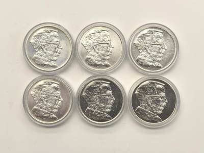 博洋堂世界钱币拍卖第147期（全场包邮） - 芬兰1995年阿尔图里·伊尔马里·维尔塔宁诞辰100周年纪念银币6枚一组，24克925银，发行量43000枚