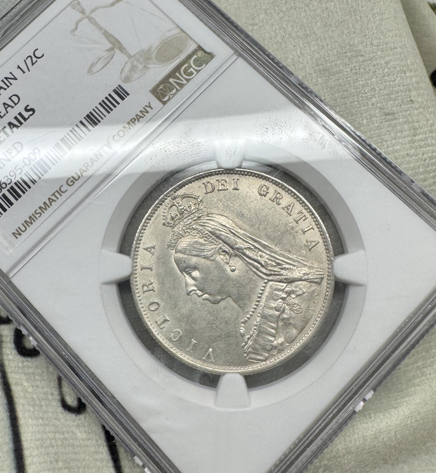 “一元初始，万象更新”新年新铺开张（第5期） NGC-UNCD 1887年英国半克朗，强转光，可以再拿去搏分