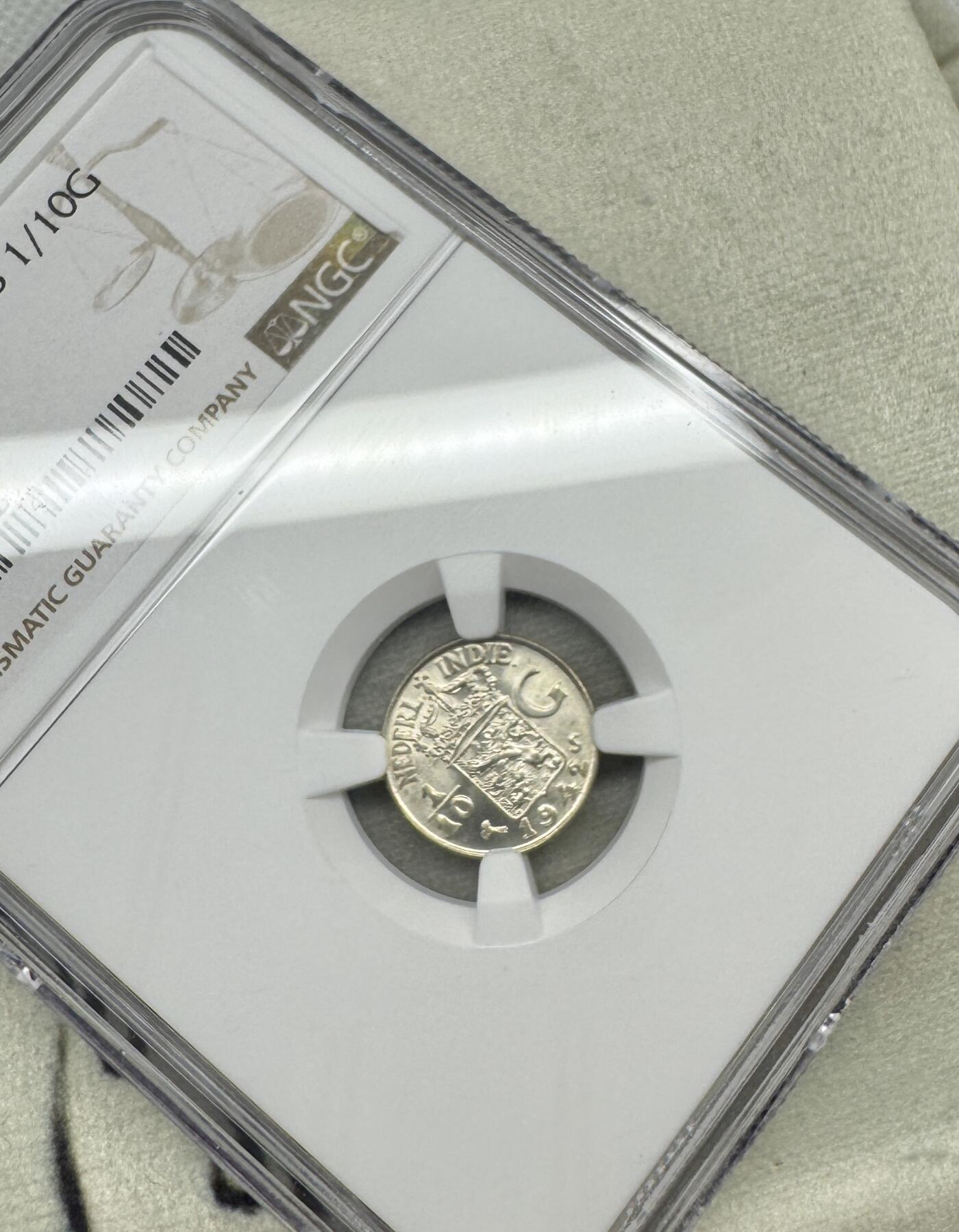 “一元初始，万象更新”新年新铺开张（第5期） NGC-MS65 1942年S版荷属东印度1/10盾