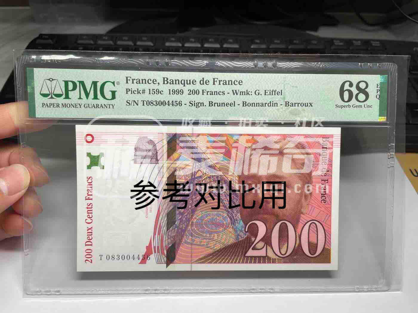 2025年集古藏今外币拍卖第二期-第10场—（总第210拍-纸币专场），本期拍完结算一次，发货时间2-3天，休息几天后继续新的一期拍卖。 全新1999年法国200法郎一张，同冠十连曾送评一张出过冠军分
